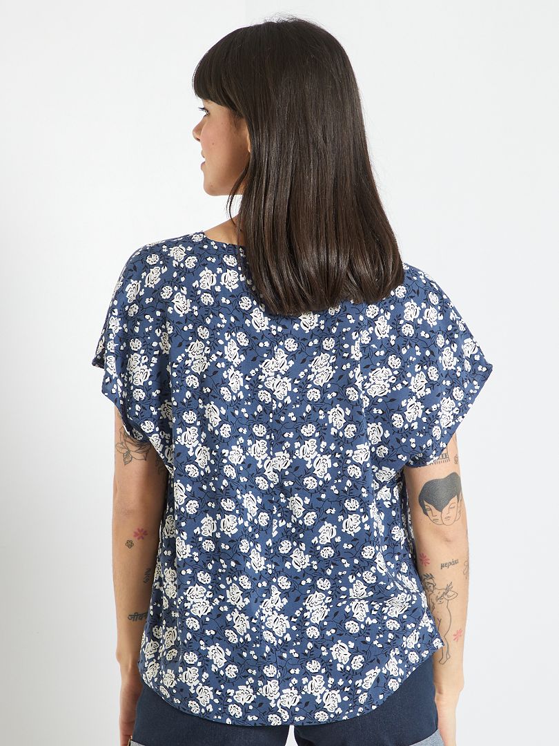 Blusa floreale 'JDY' - BLU