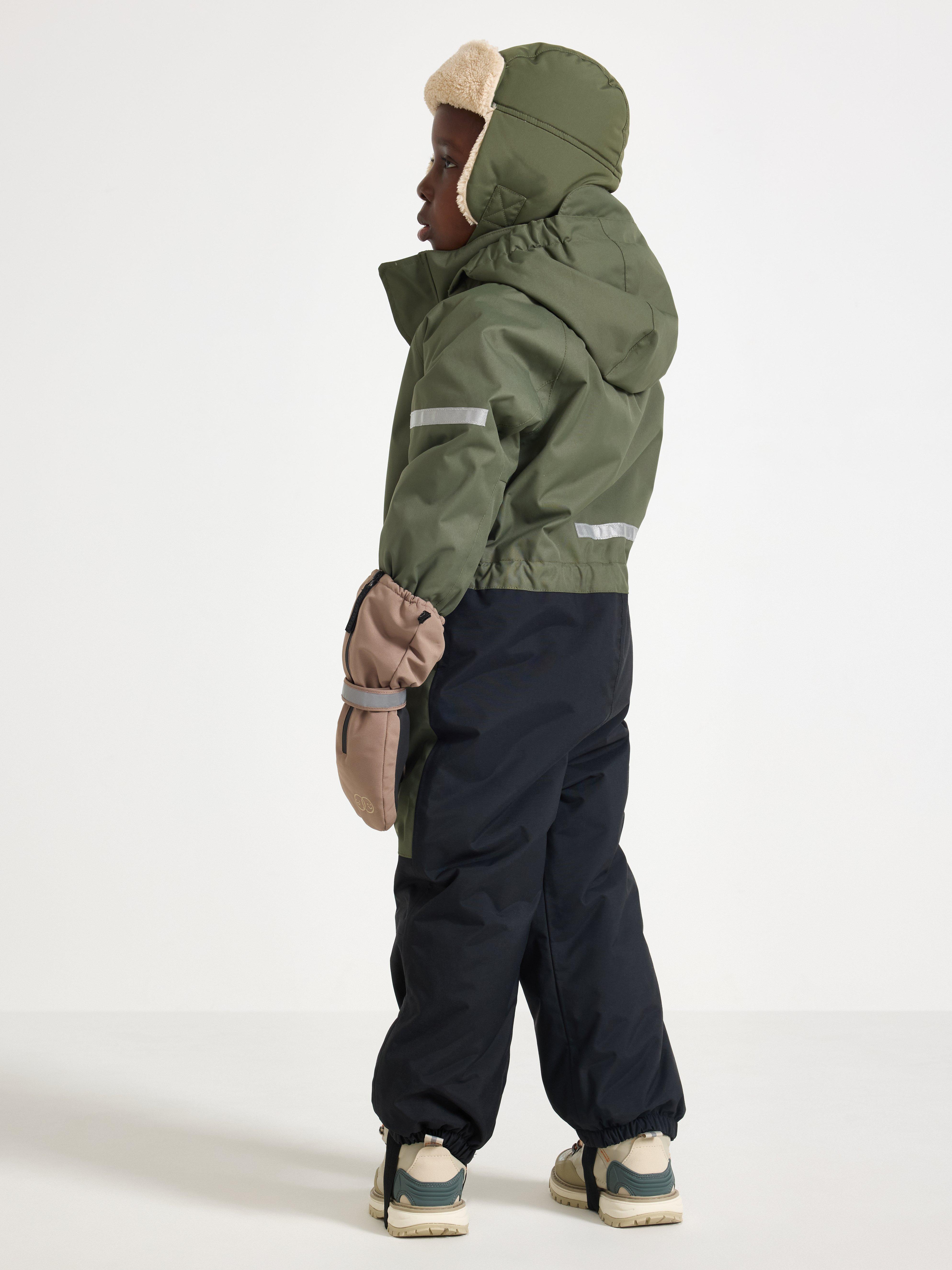 Combinaison imperméable rembourrée kaki foncé