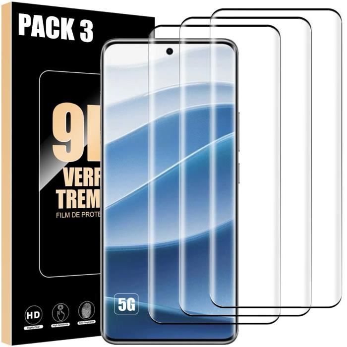 Película Protetora de Tela de Vidro Temperado - EFConnection - Redmi Note 14 Pro 5G - Proteção Ideal - Pacote com 3 - Preta
