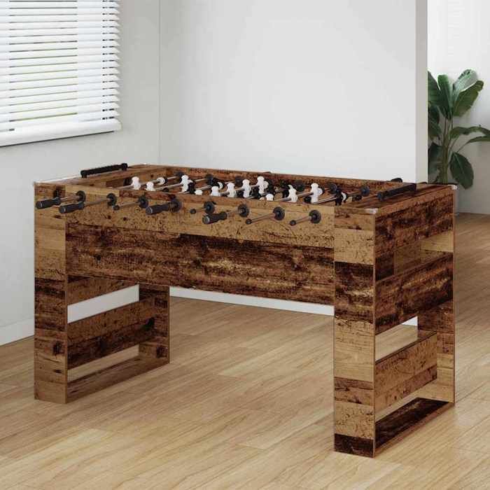 (EN OFERTA) Mesa de futbolín - Mesa de fútbol - 2 piezas Madera antigua 146,5 x 74 x 85 cm @FR4943237