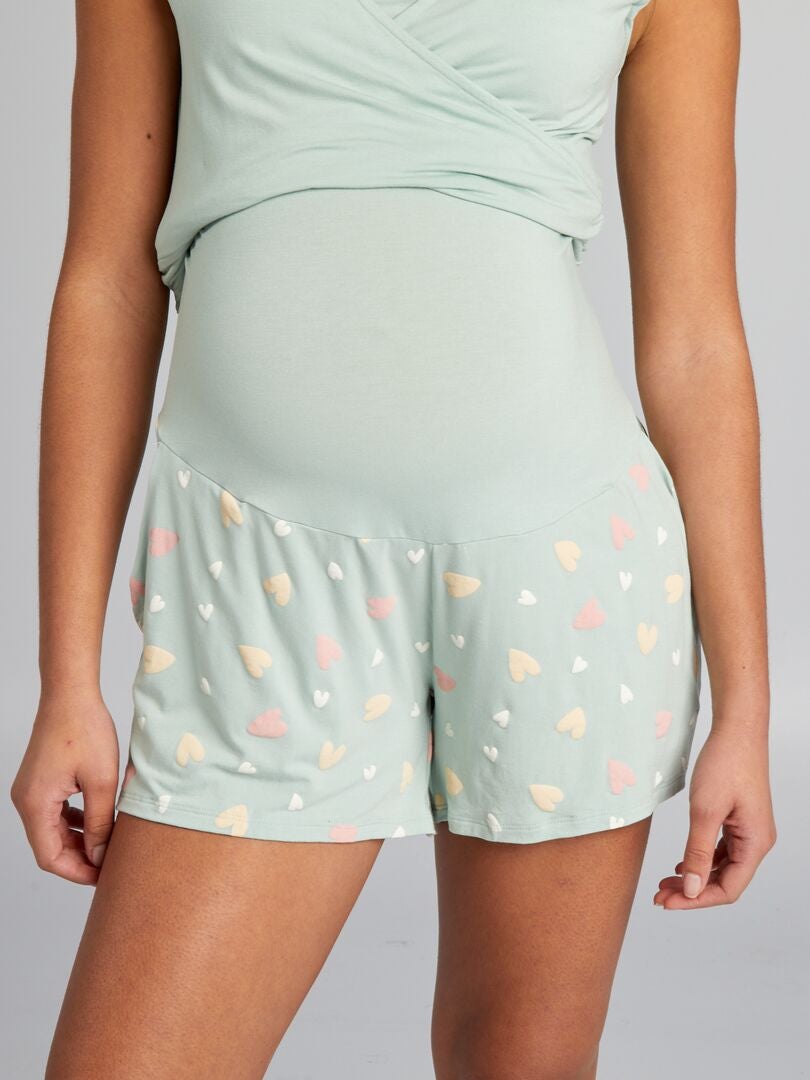Conjunto de pijama de lactancia - 2 piezas - VERDE