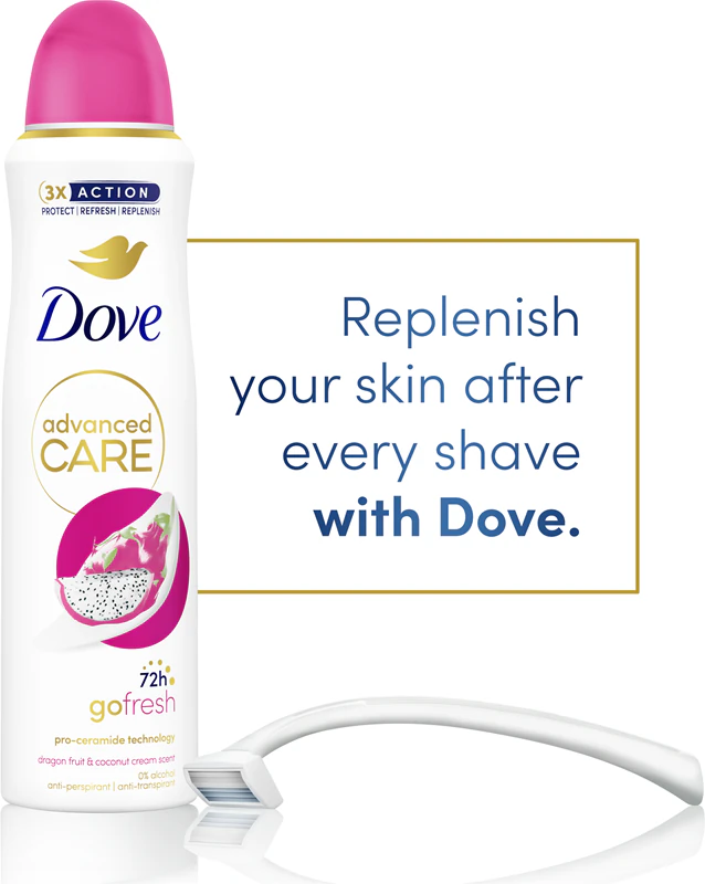 Desodorante em spray Dove Advanced Care Go Fresh Pitaya e Coco