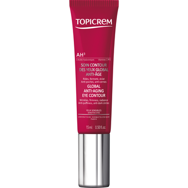 Topicrem AH3 Global Anti-Age Oogcontourcrème voor de gevoelige huid - Anti-aging, verstevigend en verhelderend 15 ml