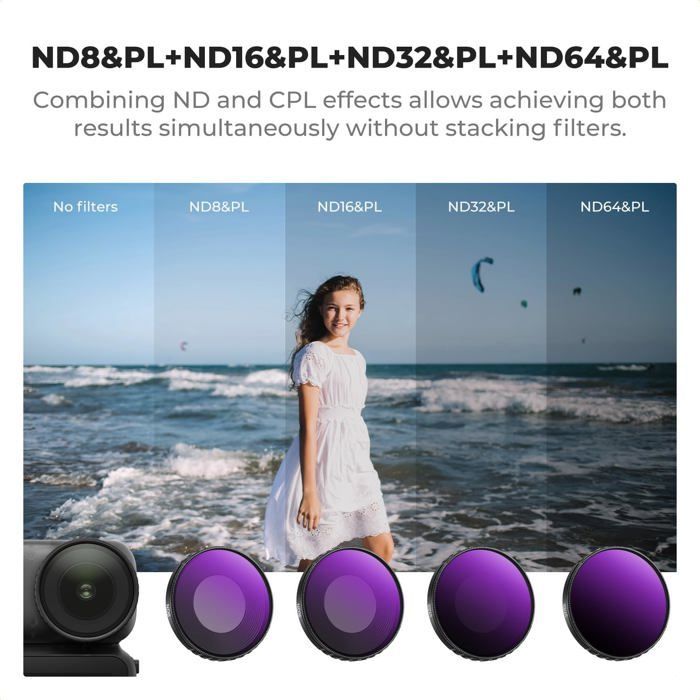 Filtre Black Diffusion 1/4 Compatible avec DJI Osmo Nano Standard Combo,Filtre Cinématographique à 28 Couches pour Vidéo/Vlog