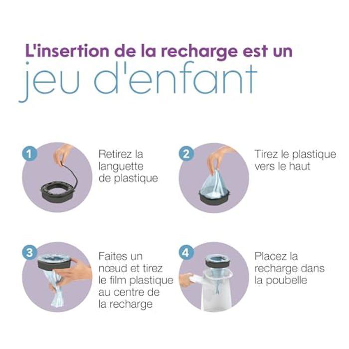 Litter Genie Lot de 3 recharges octogonales Compatible avec la Poubelle LitterLocker et la Poubelle Fashion
