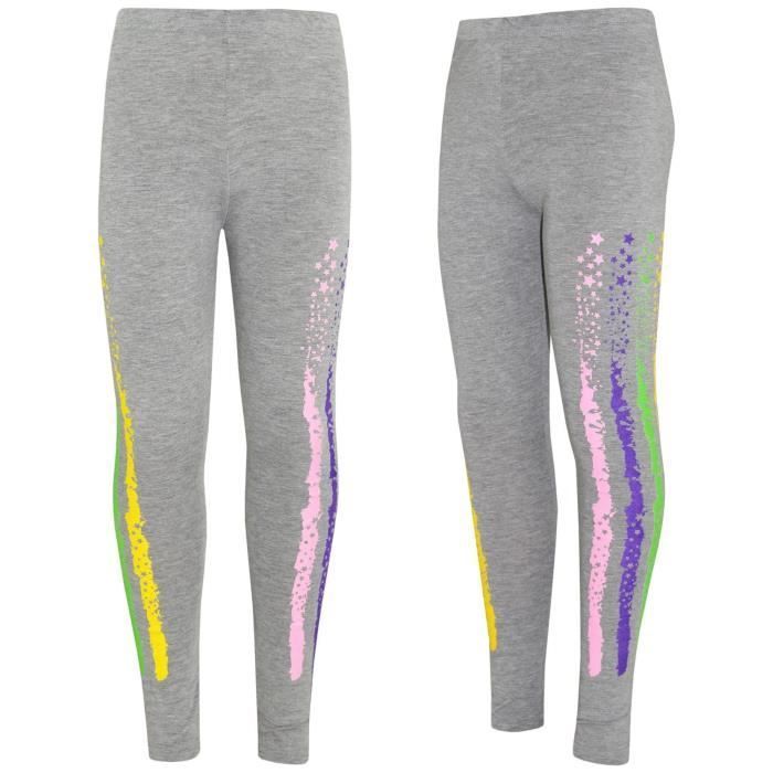 Mädchen-Einhorn-Regenbogen-Trainingsanzug – Grau – Langärmlig – Kapuzenpullover und Leggings – Alter 7–13 Jahre