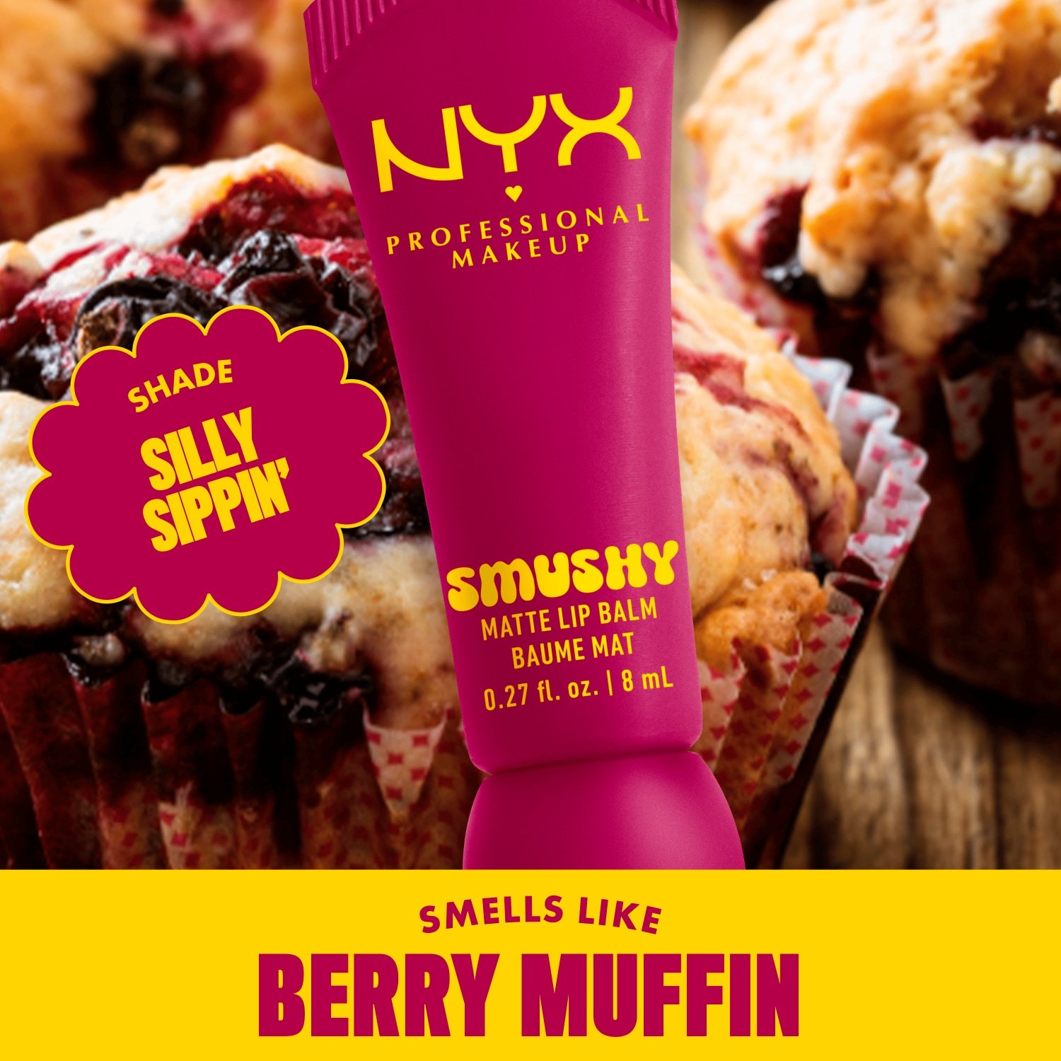 NYX Professional Makeup Lip Balm Smushy Matte balzam na pery - 8 ml