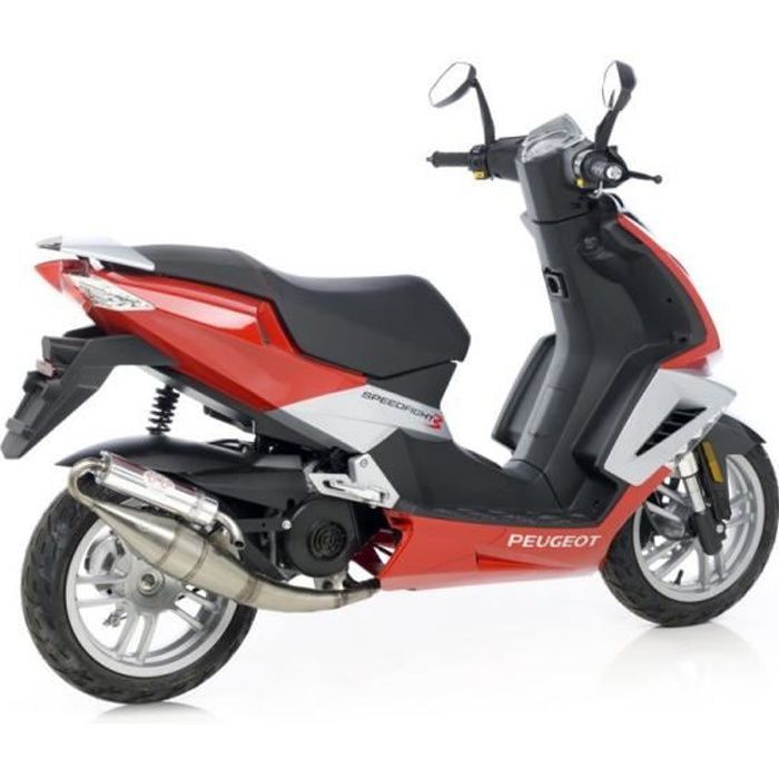 Sistema de escape completo, feito à mão, para motor TT JET FORCE 50 TDSI com injeção.