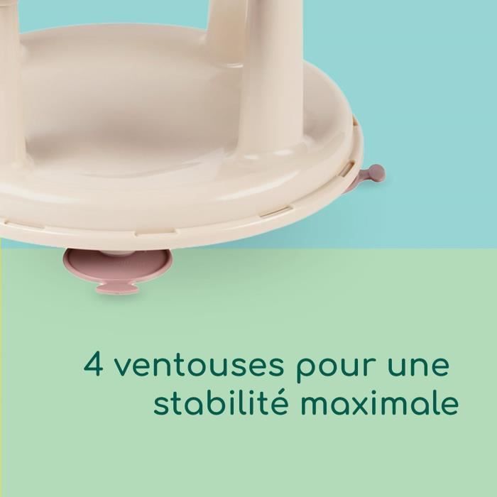 Anello girevole per vasca da bagno BEBECONFORT, sedile per vasca, dai 6 mesi ai 12 anni, beige