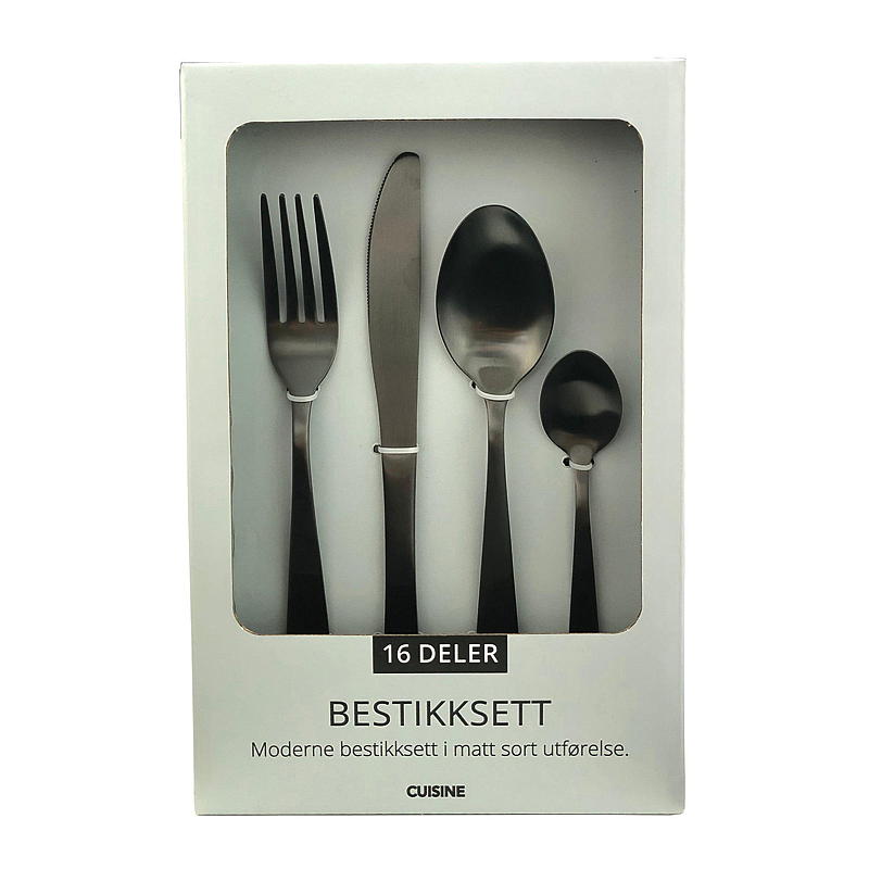 Cuisine bestiksæt 16 dele matsort