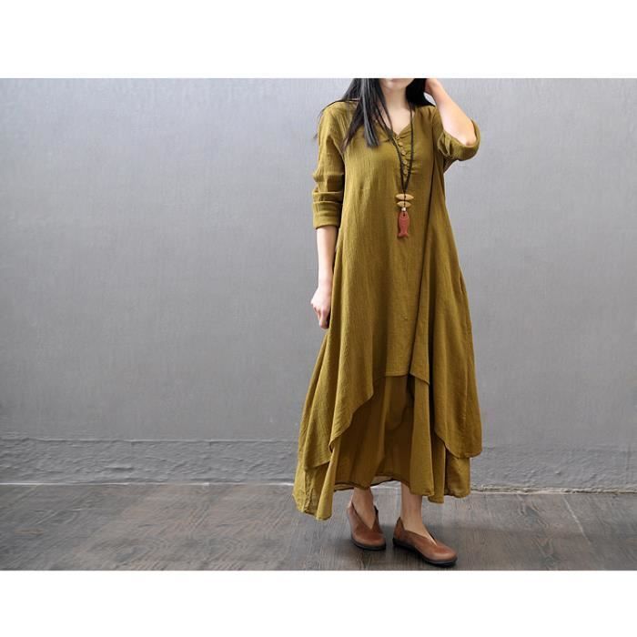 Vestido vintage de cuadros para mujer con bajo asimétrico, verde verano.