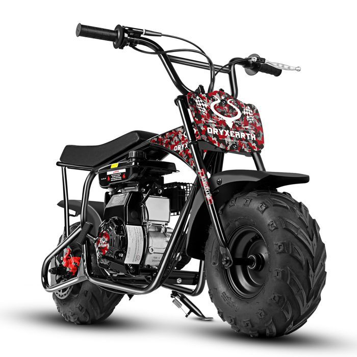 Junior 105cc Dirt Bike – 4-Takt-Motorrad für Jugendliche in Schwarz und Rot – OryxEarth – Ab 13 Jahren – Benzin