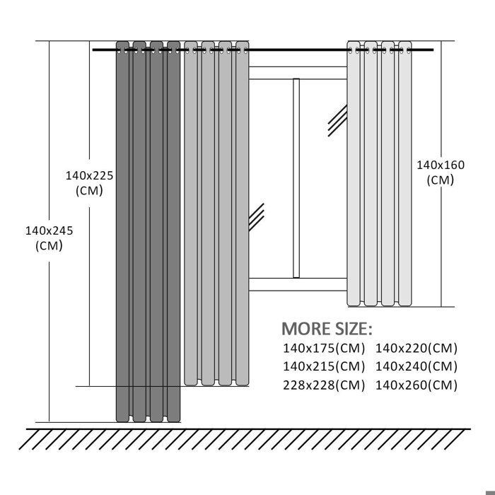 Juego de 2 cortinas blancas transparentes de 140x220 cm con efecto lino y ojales para dormitorio de adultos.