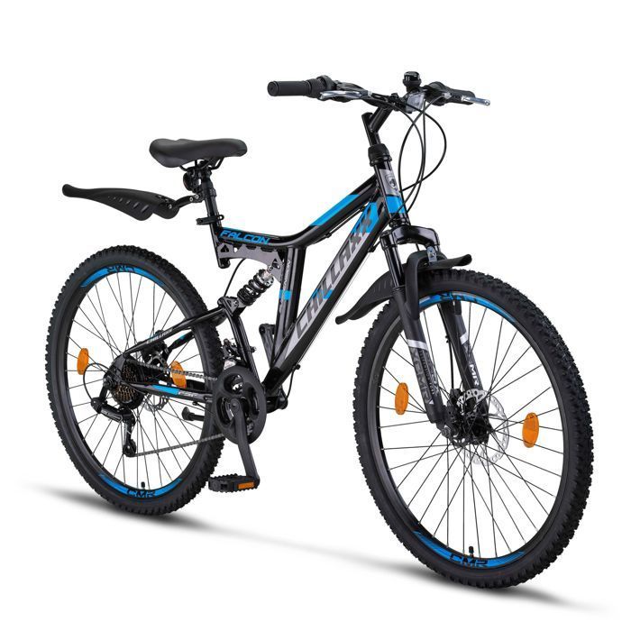 Mountain bike - CHILLAXX Falcon - 26 inches - 21 speeds - Black-blue - disc brake