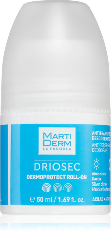 MartiDerm Driosec Dermoprotect Roll-On Deodorant Antiperspirant tegen witte en gele vlekken
