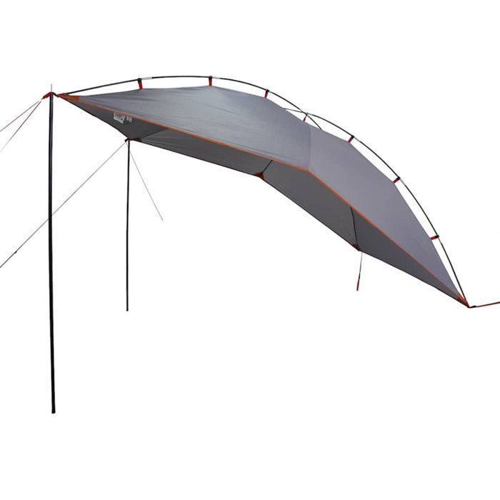 vidaXL Tienda de campaña impermeable gris y naranja para coche, tienda de campaña, tienda de jardín, refugio exterior, tienda de camping, refugio 4009523