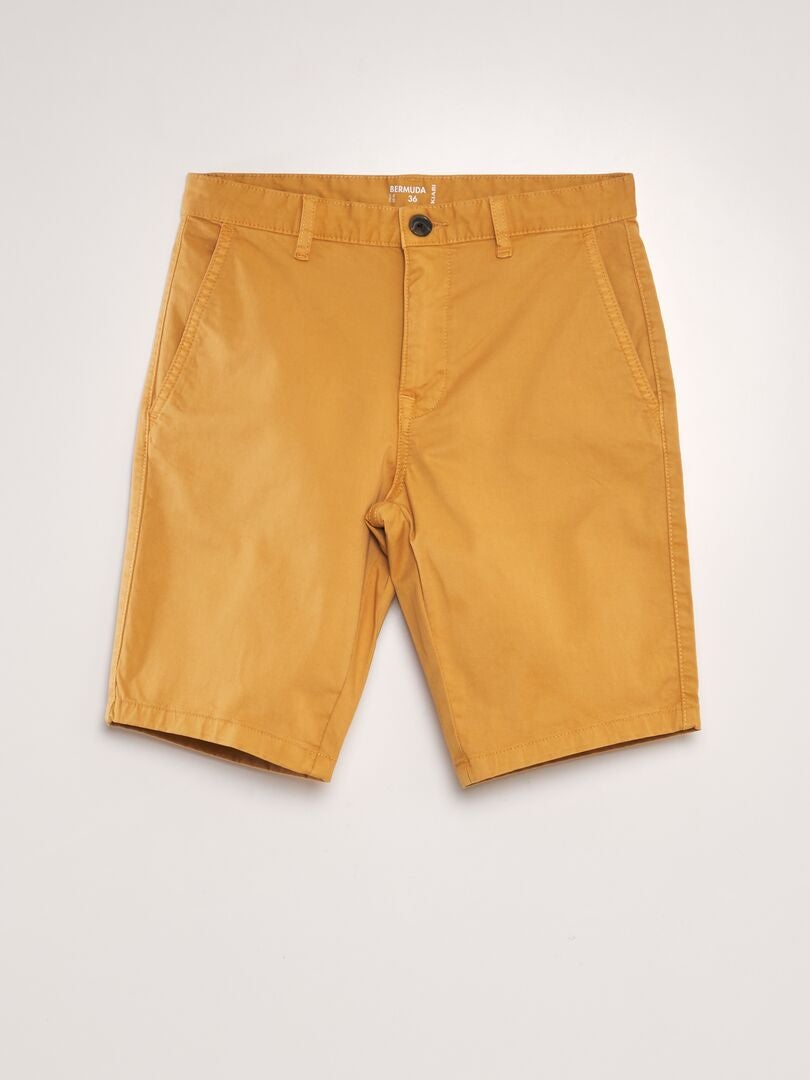 Szorty bermudy chino - żółte