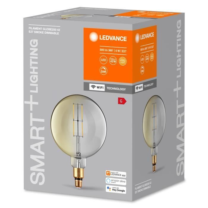 Slimme LED-lamp - LEDVANCE - E27 - Dimbaar - Warm wit - Compatibel met Alexa