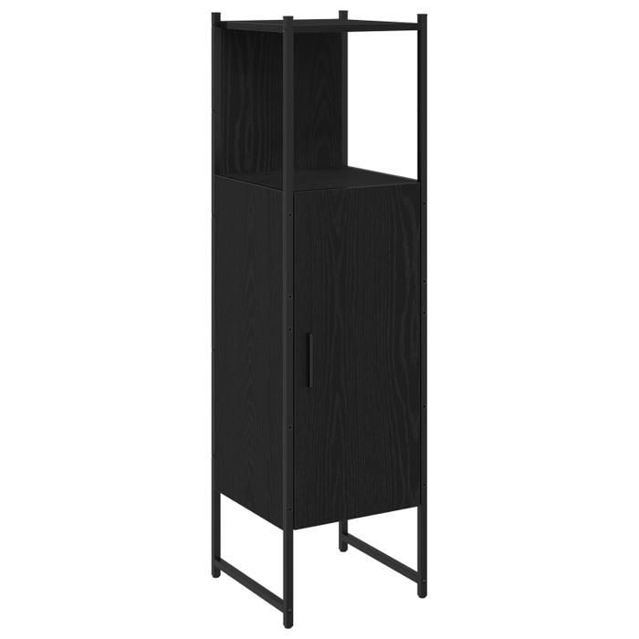 Conjunto de muebles de baño - Roble negro - 3 piezas - Madera de ingeniería - Estilo contemporáneo