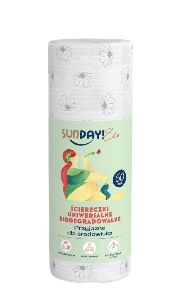 Sunday Eco Ściereczki Uniwersalne w Rolce