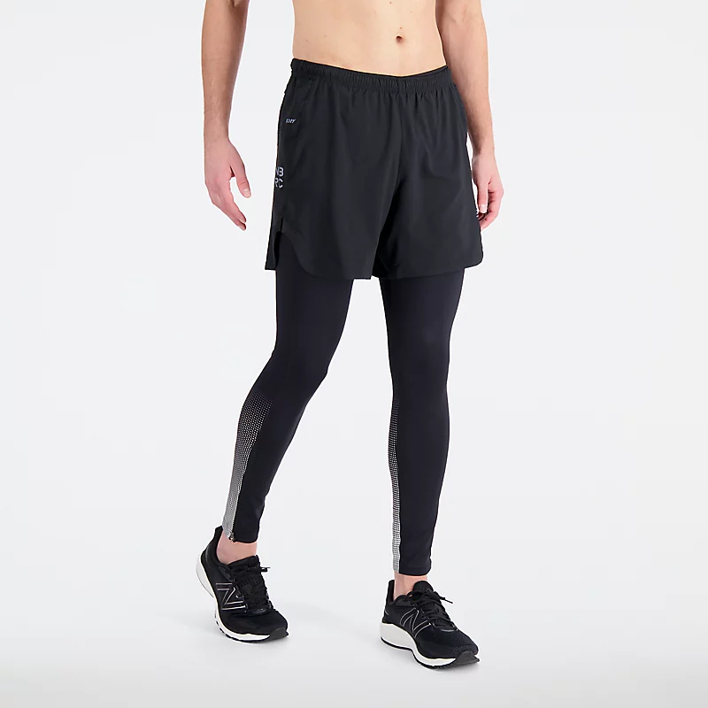 Homme Reflekterende Accelerate Tights - CZARNY METALIK