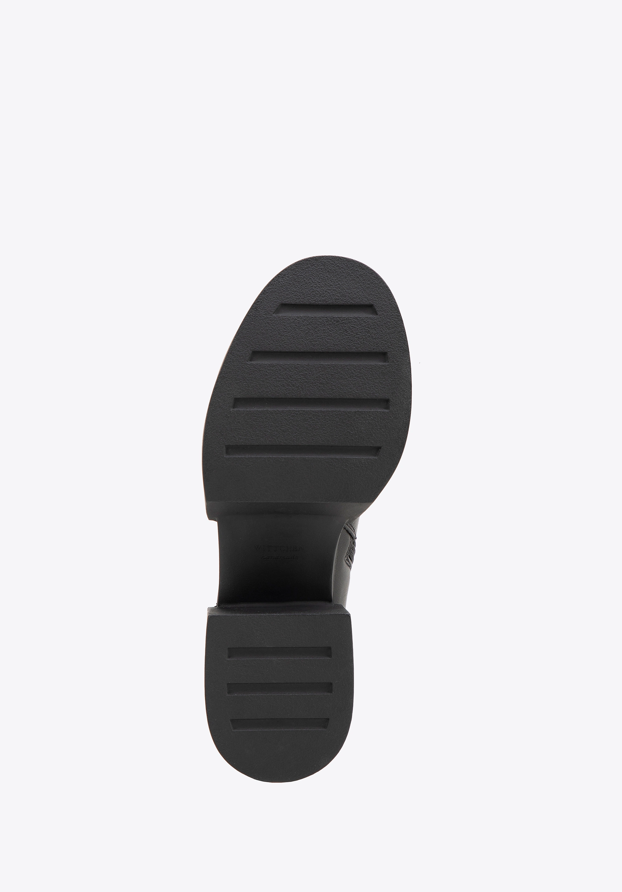 Damskie botki skórzane z monogramem czarne