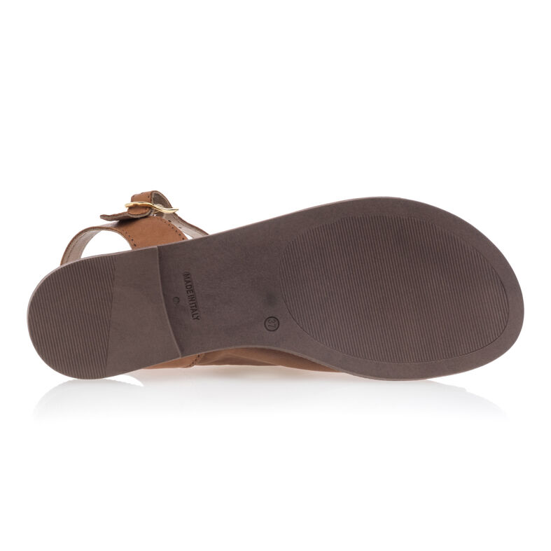 Braune Damensandalen / Zehenfreie Schuhe