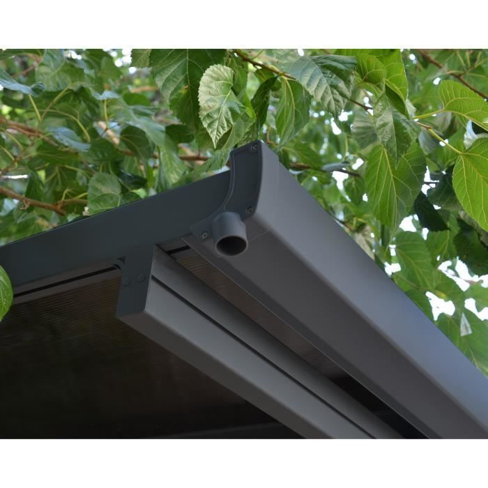 Verona 5000 Aluminium-Carport – Chalet & Garten – Grau – Doppelwandiges Polycarbonat – Langlebig