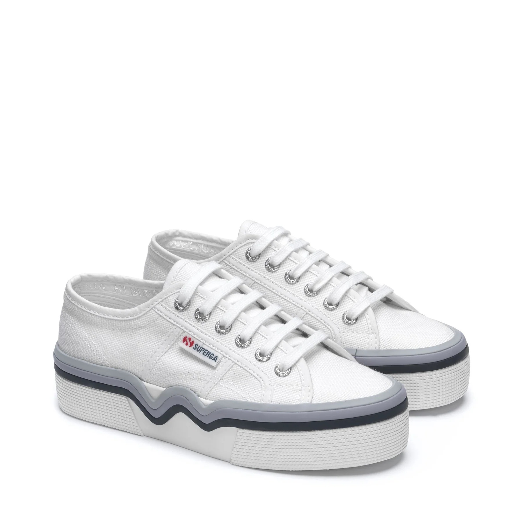 2740 LIQUIFY STRIPES-WHITE-SHADED BLUE