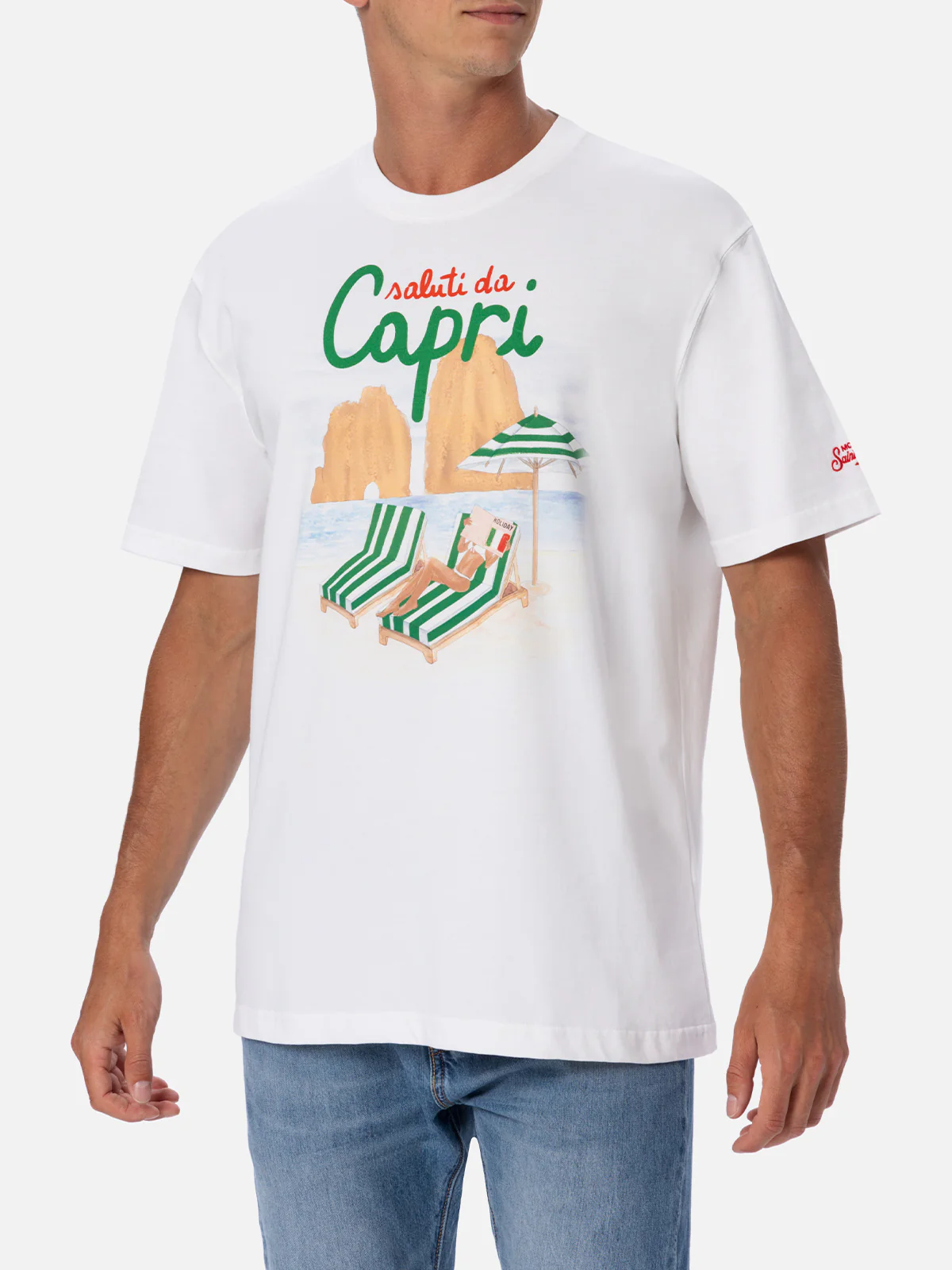Heren katoenen T-shirt met de opdruk 