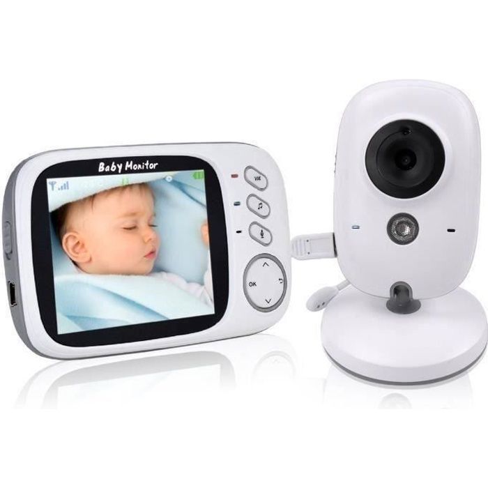 Monitor para bebés - VB603 L0339A - Monitor inalámbrico para bebés - Blanco - Recargable por USB - Digital