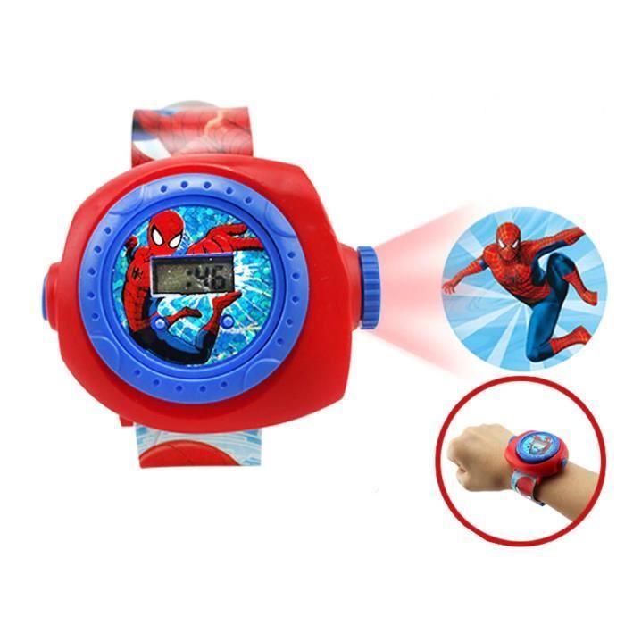 Projection Watch with 24 Spiderman Superhero Figurines, Spiderman Electronic Watch for Boys, Projection Toys, Projection
