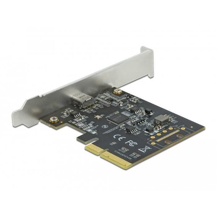 Adaptateur USB - DELOCK - PCIe 3.0 x4 Low-Profile - USB 3.2 Gen 2x2 - Blanc - 89036