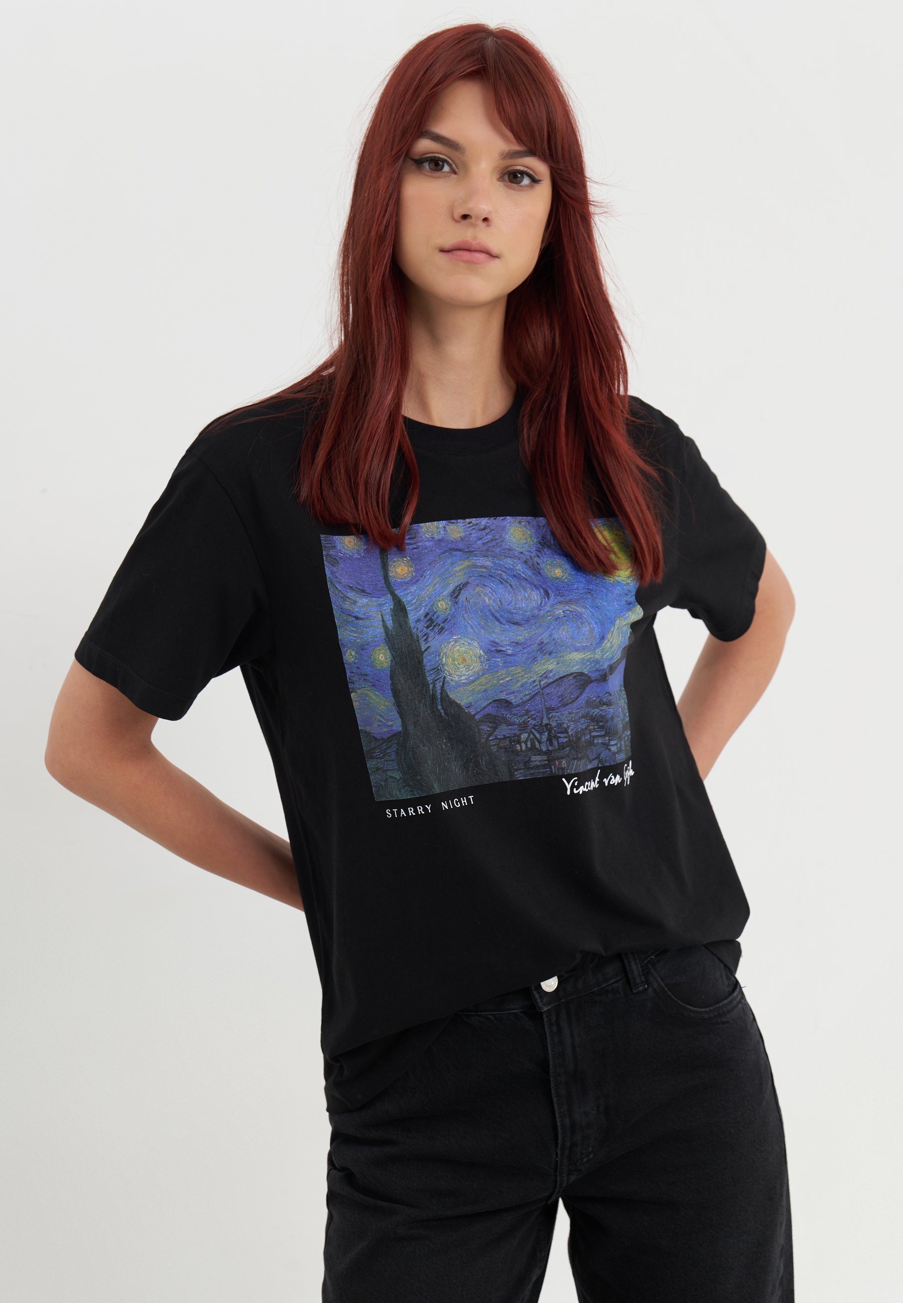 Even&Odd Print T-shirt - zwart