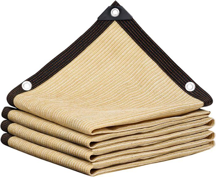 Vela de sombra - AIMOONSA - 2 m x 4 m - Beige - Polietileno de alta densidad - Resistente a los rayos UV