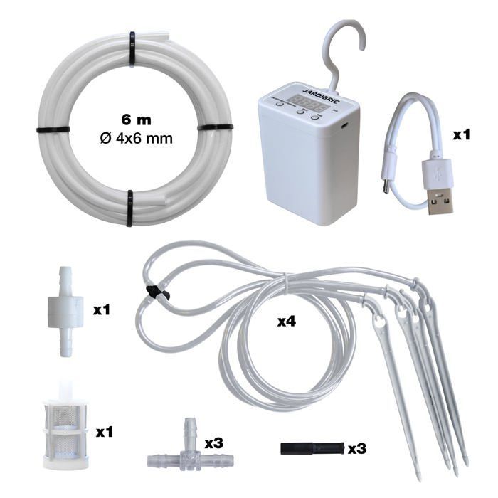 Kit de riego por goteo con autorriego - Jardibric - SUMMER KIT SK16 - Riega 16 plantas