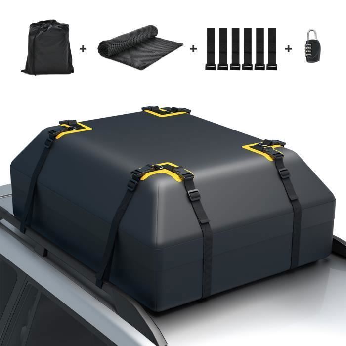 Bolsa impermeable para techo de coche - COSTWAY - 400L - 12 correas - Sistema de cierre - Alfombrilla antideslizante