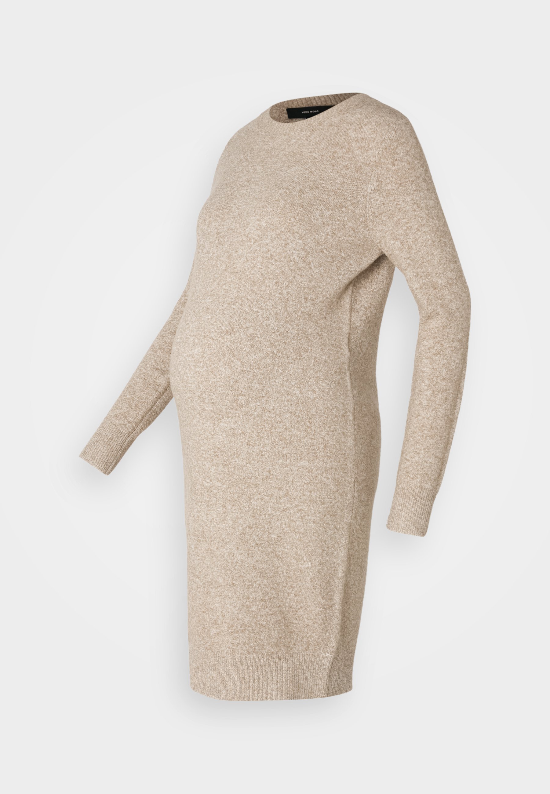 Vero Moda Maternity VMMDOFFY O-HALS JURK - Rechte jurk - sepia getinte melange