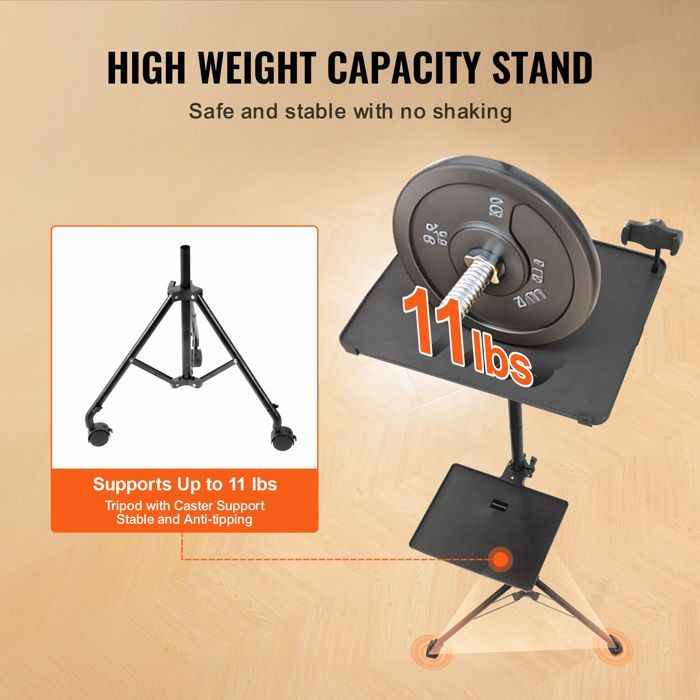Supporto per proiettore - DUOKU - ZG-SJJTY-JL - Regolabile 80-170 cm - 3 ruote - Portata massima 5 kg