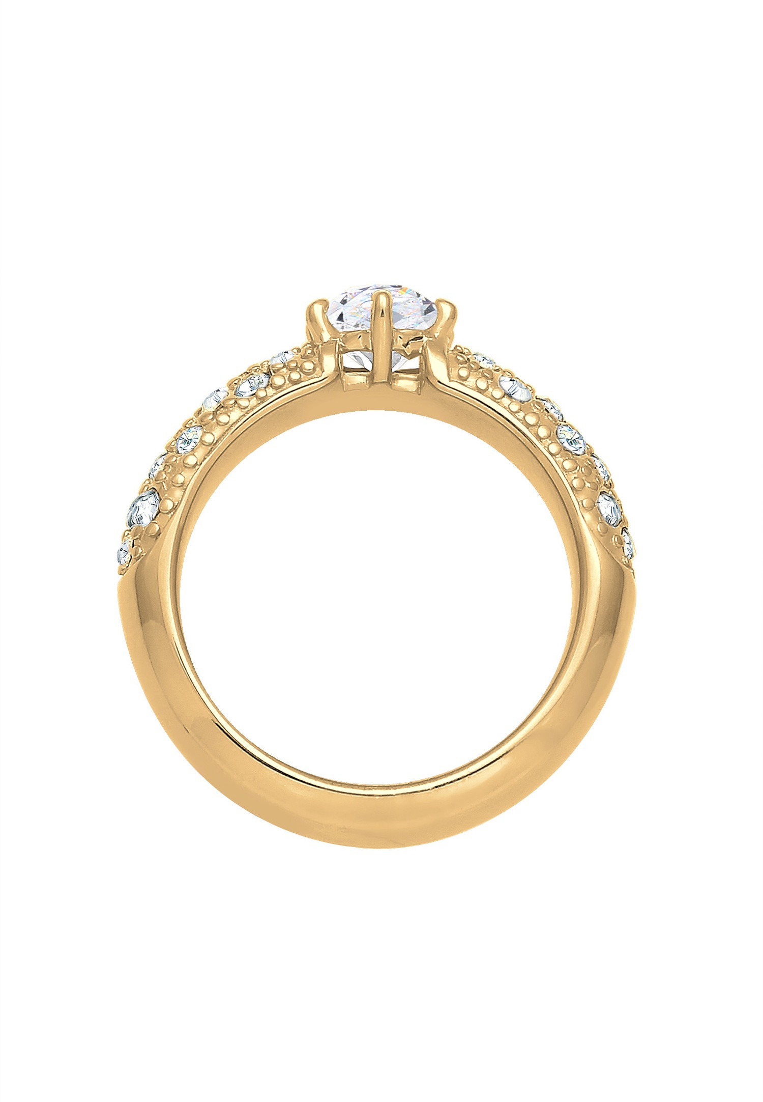 Elli PREMIUM Bague de fiançailles avec cristaux en argent sterling 925
