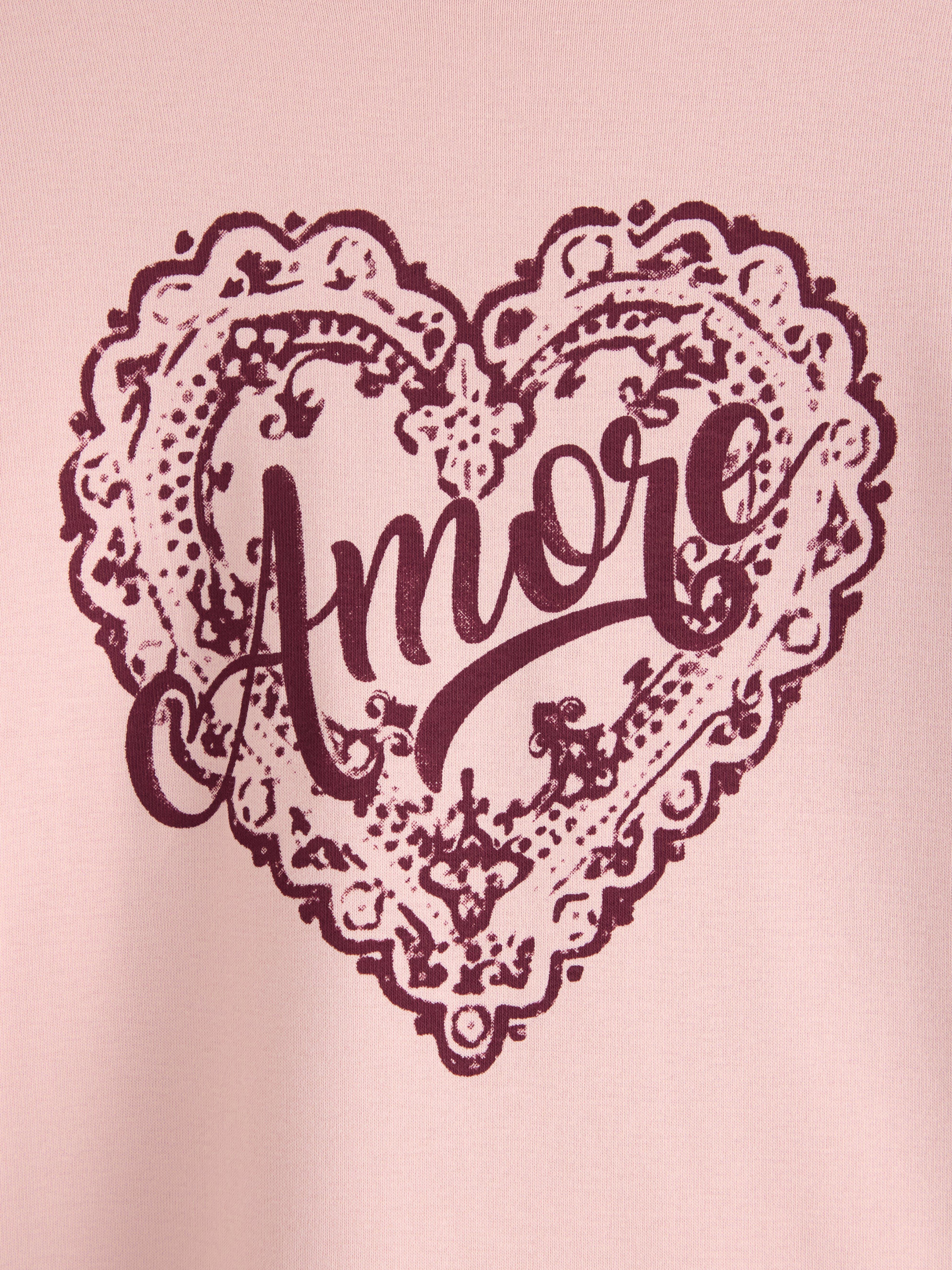 Blusa de manga comprida rosa claro