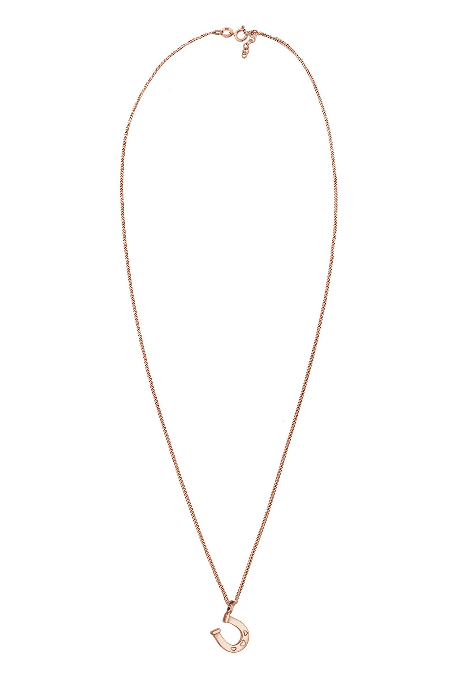 Elli Femme Pendentif Fer à Cheval Coeur Talisman - (925/1000) Argent