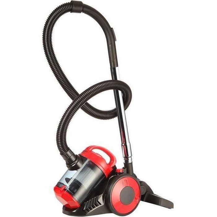 Aspiradora cilíndrica sin bolsa OCEANIC VC10RBAX2 - 700 W - 80 dB - Clase A - Roja