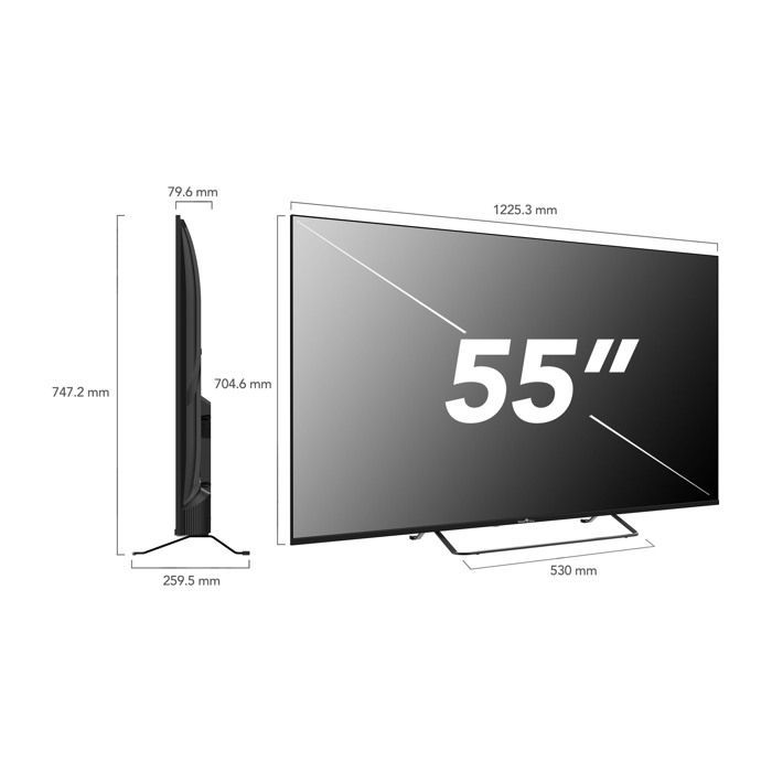 Smart Tech-TV LED 4K UHD 55' (139 cm) Smart TV Web OS-55UW02K3 - Netflix, Prime Video, YouTube 3xHDMI-2xUSB-MEMC-Dolby Audio