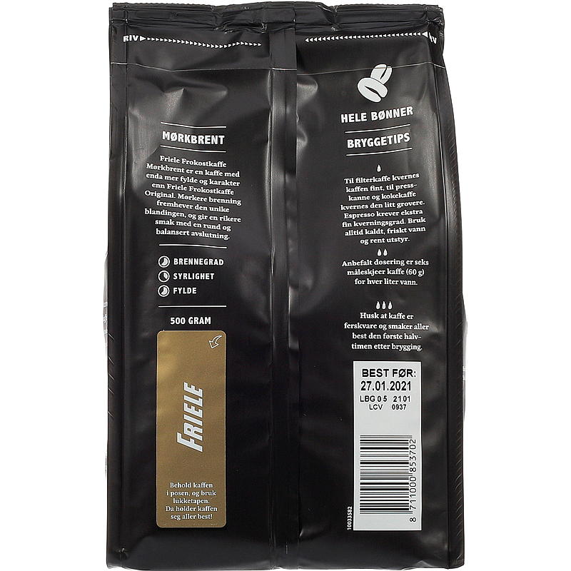 Friele Ganze Bohnen Friele 500 g, Frühstückskaffee dunkel geröstet