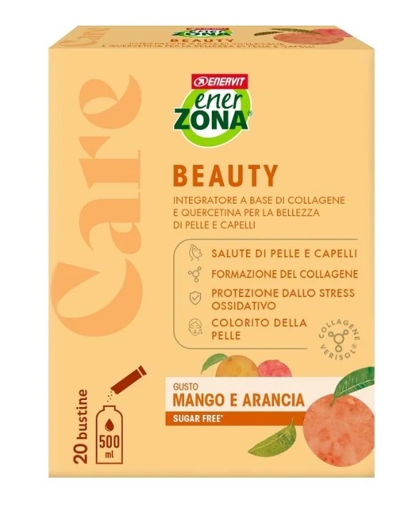 ENERVIT Enerzona Care Beauty Mango en Sinaasappel 20 sachets voor een gezonde huid en gezond haar
