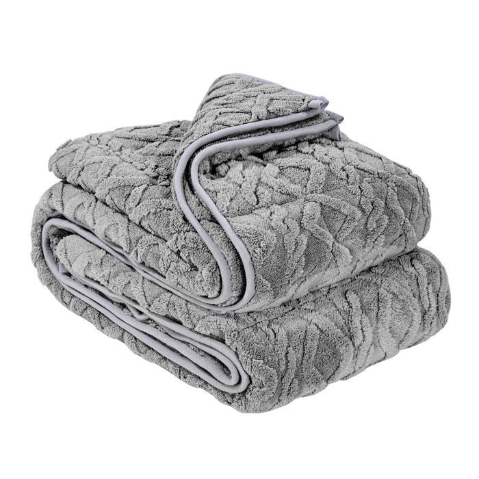 Coperta ponderata - VEVOR - 9,2 kg - Coperta pesante 152x203 cm - Morbida, calda e soffice in pile - con perline di vetro - Grigio