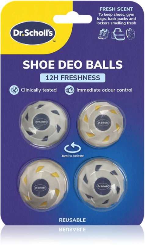 Scholl Dr. Scholl's 12-hodinová sviežosť osviežujúce loptičky do topánok