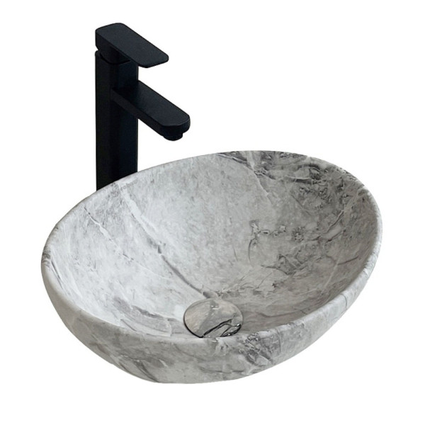 Umywalka nablatowa ceramiczna kamienna 42x34 cm Loft