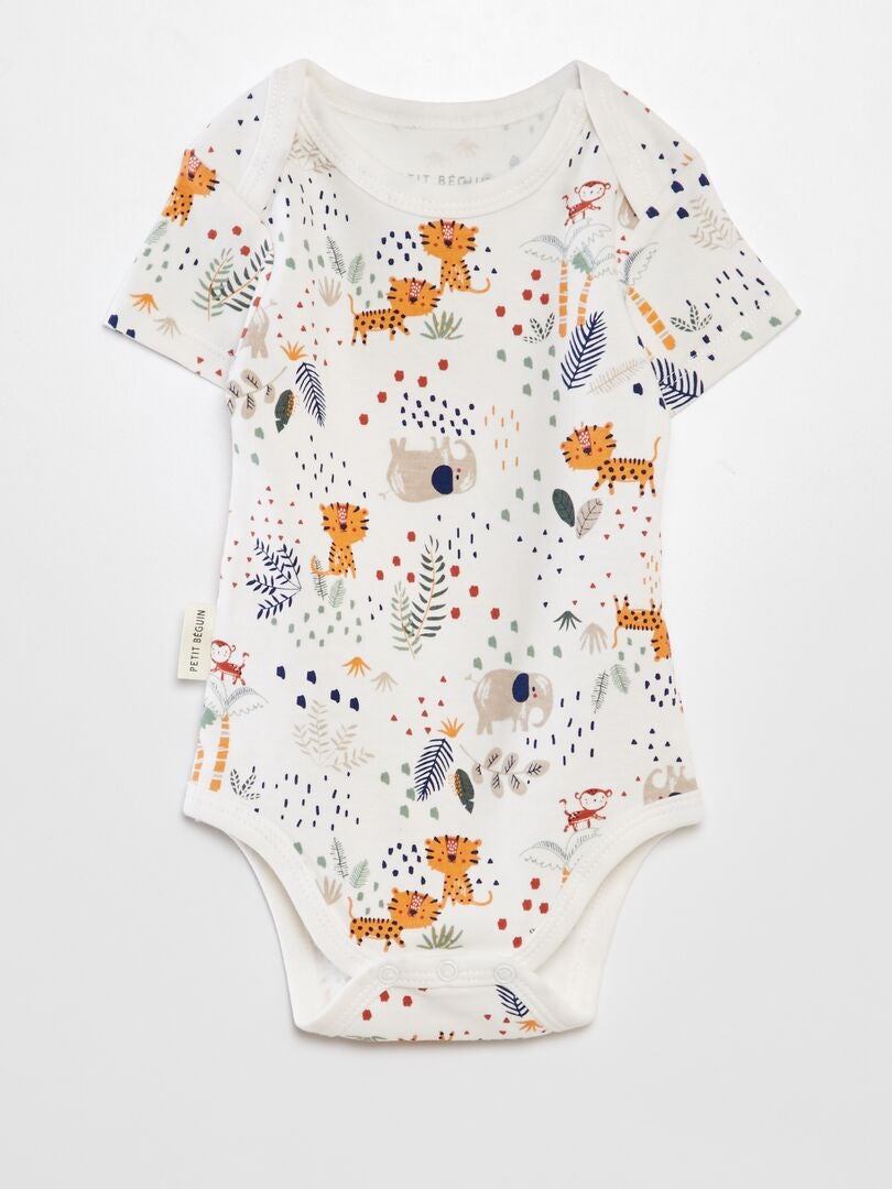 Conjunto de 2 bodys estampados 'Petit Béguin' - VERDE